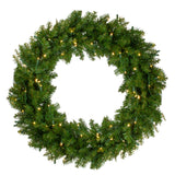 Pre-Lit Northern Pine Artificial Christmas Wreath - 36" - Warm White LED Lights Northlight