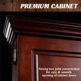 Barrington Billiards Chatham Wood Dartboard Cabinet With 18” Bristle Dartboard and Steel Tip Dart Set Barrington Billiards