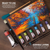 Daler Rowney Georgian 6-Tube Starter Artist Oil Paint Set - Painting Set for Canvas Paper and More - Oil Painting Supplies for Artists and Students - Artist Oil Paints for All Skill Sets Daler Rowney