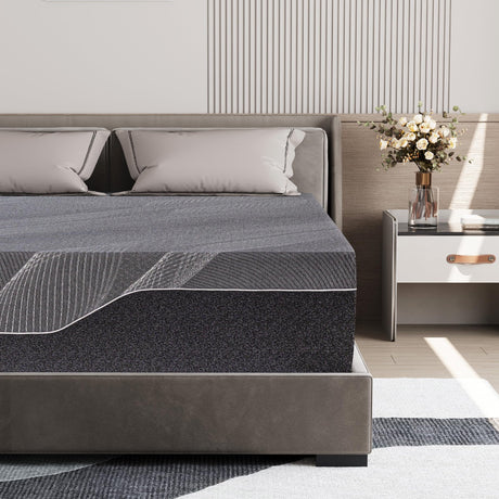 Dyonery 14 inch Full Mattress Memory Foam Mattress in a Box, CertiPUR-US Certified, Fiberglass Free, Cooling Gel Double Mattress, Made in USA, 75" × 54" × 14", Medium Dyonery