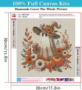 RYMILIE Halloween Diamond Art Kits for Adults- Fall Diamond Art Kits for Beginners-DIY 5D Pumpkin Diamond Painting Kit for Home Wall Decor Gifts【11.8x11.8inch】 RYMILIE