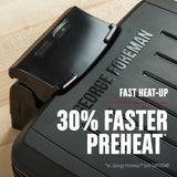 George Foreman® Fully Submersible™ Grill, NEW Dishwasher Safe, Wash the Entire Grill, Easy-to-Clean Nonstick, Black/Grey George Foreman