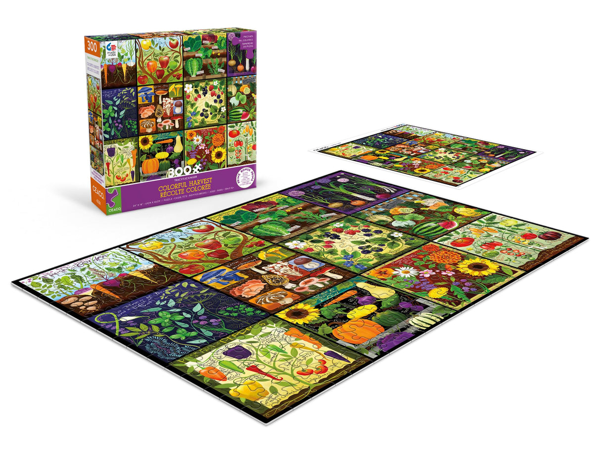 Ceaco - Tracy Flickinger - Colorful Harvest - 300 Piece Jigsaw Puzzle Ceaco
