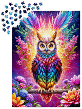 1000 Pieces Jigsaw Puzzle for Adults – Matte Finish, Soft Touch, Sturdy and Unique Pieces, Tight Fit, Vivid Colors, Missing Pieces Service – Magical Owl in Floral Fantasy Illustration by ENJOY Puzzle ENJOY Puzzle