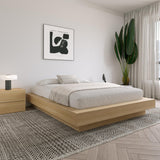 Nexera Marconi Natural Blonde Oak Platform Bed Frame Nexera
