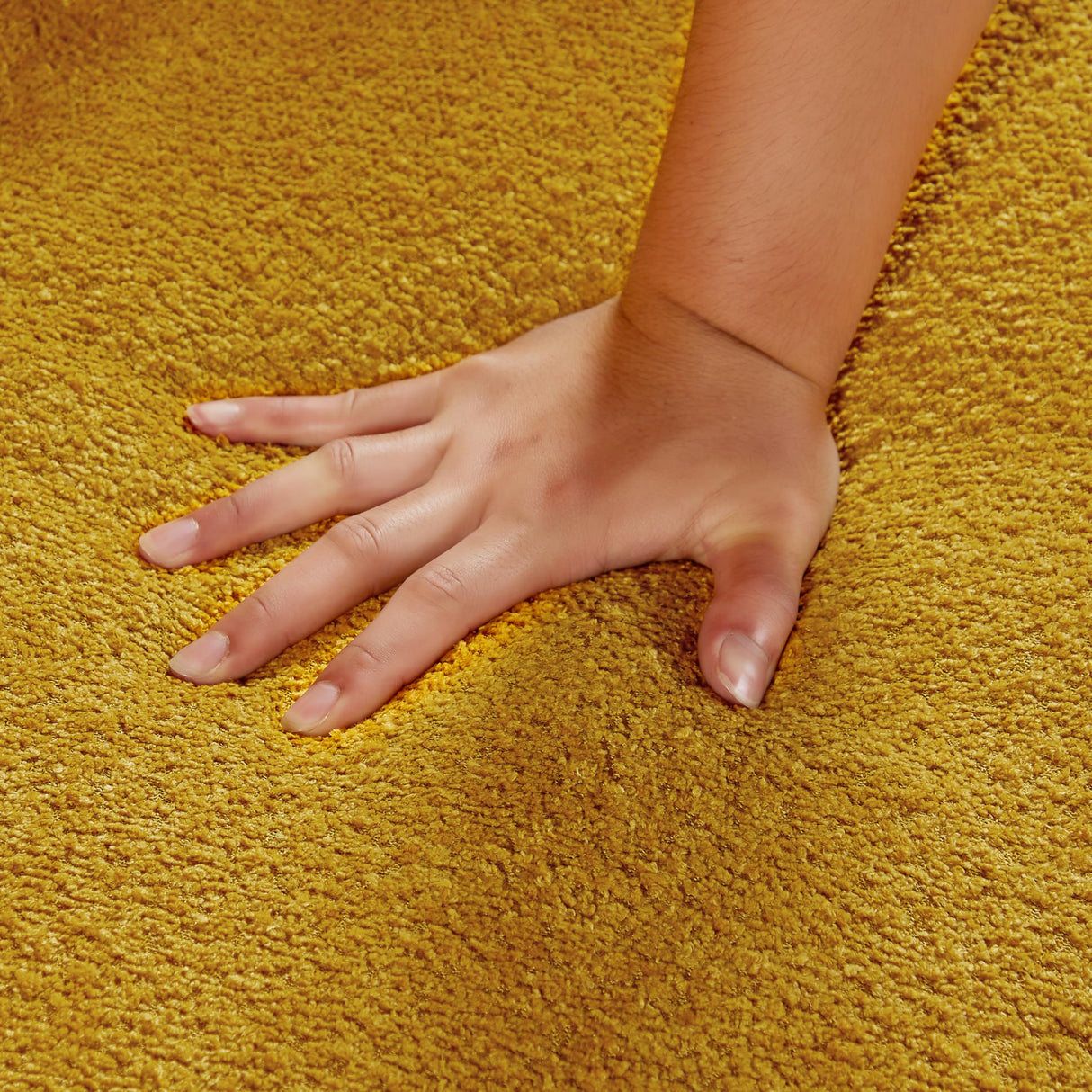 WILLIAMSPACE 109.84" Modern Curved Sofa Couch with 360° Swivel Arm Chair, Modern Upholstery Boucle Sofa 3 Seat Couch with 4 Throw Pillows, Luxury Curved Couch for Living Room Apartment (Yellow) WILLIAMSPACE