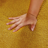 WILLIAMSPACE 109.84" Modern Curved Sofa Couch with 360° Swivel Arm Chair, Modern Upholstery Boucle Sofa 3 Seat Couch with 4 Throw Pillows, Luxury Curved Couch for Living Room Apartment (Yellow) WILLIAMSPACE