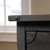 Sauder Steel River File Pedestal, L: 20.87" x W: 23.86" x H: 26.58", Carbon Oak Finish Sauder