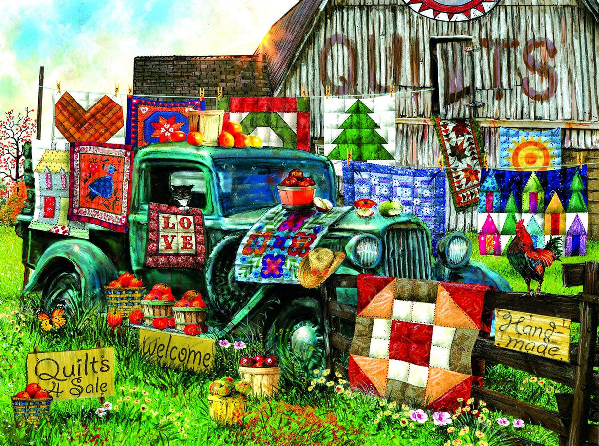 SUNSOUT INC - Quilts for Sale - 1000 pc Jigsaw Puzzle by Artist: Tom Wood - Finished Size 20" x 27" - MPN# 28567 SunsOut