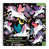 Mudpuppy Unicorns Illuminated 300 Piece Glow in The Dark Family Puzzle, Glow in The Dark Pieces, Whimsical Illustrations; Hours of Challenging Puzzle Fun, 7+ Mudpuppy