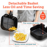 COSORI 12-in-1 Air Fryer 5.8QT, Toast, Bake, Nutrition Facts for 100+ In-App Recipes, AdaptIQ Tech Fast Cook, for Main & Side Dishes, Snacks, Leftovers, Detachable Square Basket, Dishwasher Safe COSORI