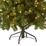 National Tree Company Pre-Lit 'Feel Real' Artificial Full Downswept Christmas Tree, Green, Douglas Fir, Dual Color LED Lights, Includes PowerConnect and Stand, 4.5 feet National Tree Company