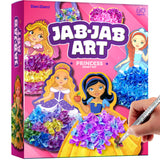 Dan&Darci Jab Jab Art Magical Princesses Kit - Gifts for 5 Year Old Girls - Arts and Crafts for Kids Ages 4-8, 4-6 - Mess-Free Craft - Birthday Gift Ideas for Girls Ages 4, 5, 6, 7, 8, 9 Dan&Darci