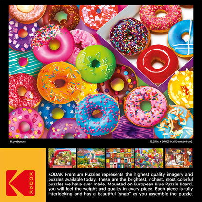 RoseArt - Kodak Premium - I Love Donuts - 1000 Piece Jigsaw Puzzle for Adults