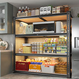 REIBII 40" W Garage Shelving Storage Shelves Heavy Duty Shelving 2000LBS Adjustable Metal Shelves for Garage Shelves 4 Tier Storage Rack Closet Shelving Pantry Shelves Utility Shelf,40" W*20''D*60''H REIBII