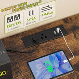 EnHomee Dresser TV Stand for Bedroom with LED Lights & power outlets for 55" TV Stand Dresser for Bedroom Entertainment Center with 7 Fabric Drawers and Wood Shelves for Living Room, Rustic Brown EnHomee