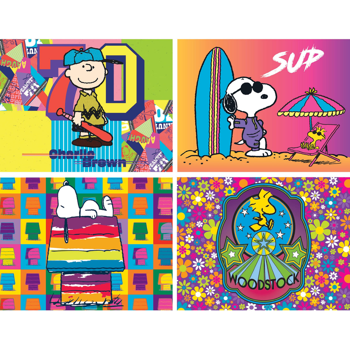 RoseArt - Snack Size - Peanuts - 4 x 100 Piece Jigsaw Puzzle for Adults RoseArt