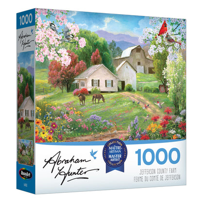 RoseArt - Abraham Hunter - Jefferson County Farm - 1000 Piece Jigsaw Puzzle for Adults