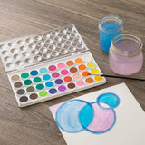 36 Color Watercolor Pan Set with Natural Hair Brush by Artist's Loft Necessities - Watercolor Set for Students, Teachers, Artists - 1 Pack Artist's Loft