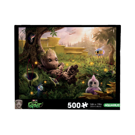 AQUARIUS Guardians of the Galaxy Baby Groot Puzzle (500 Piece Jigsaw Puzzle) - Glare Free - Precision Fit - Virtually No Puzzle Dust - Officially Licensed Guardians of the Galaxy Collectibles-14x19 In AQUARIUS