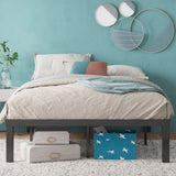 ZINUS Luis 16 Inch QuickLock Metal Platform Bed Frame, Mattress Foundation with Steel Slat Support, No Box Spring Needed, Easy Assembly, Queen, Black ZINUS