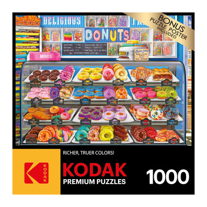 RoseArt - Kodak Premium - Delicious Donuts Daily - 1000 Piece Jigsaw Puzzle for Adults