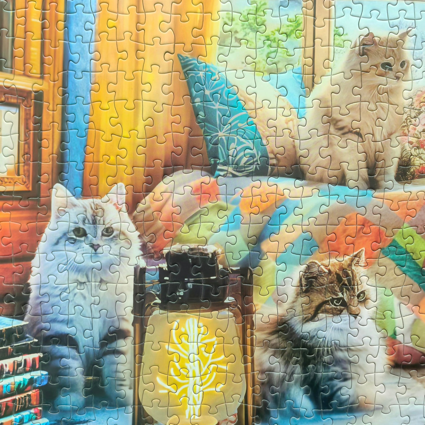 1000 Pieces Jigsaw Puzzles for Adults - Difficult Puzzles for Adults Challenging - Northern Lights and Cozy Cats