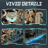 ROBOTIME 3D Puzzle - Combination Set Marble Tracks - Motorized Marble Spaceport LGC01+Marble Night City LGA01+Link Pack LG01 - Engineering Gift Choice ROBOTIME