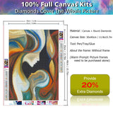 YALKIN Diamond Painting Kits for Adults, DIY 5D Diamond Painting Paint Abstract Mother by Number with Gem Art Drill Diamond Painting Kits for for Home Wall Decor, Gifts 11.8x15.7inch YALKIN