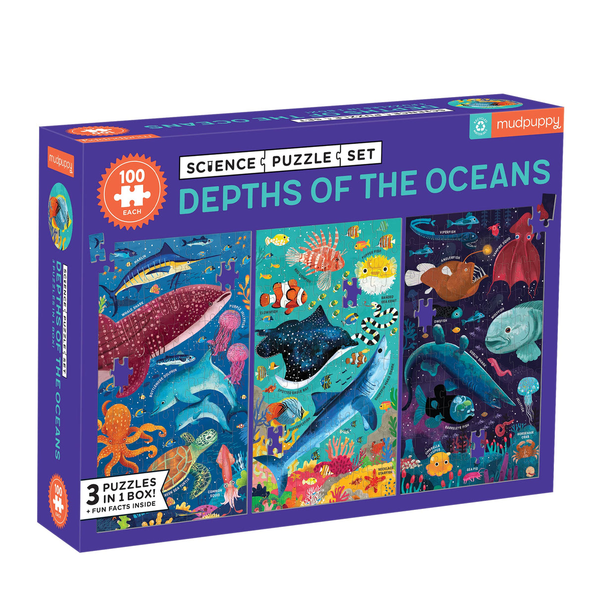 Mudpuppy Depths of The Oceans Science Puzzle Set Mudpuppy