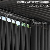 Kimunuk Gazebo Universal Replacement Privacy Curtain,12'X14' Gazebo Outdoor Waterproof Curtains, 4-Panels Sidewall Curtains with Double Zipper for Patio, Garden and Backyard (Only Curtains, Black) Kimunuk