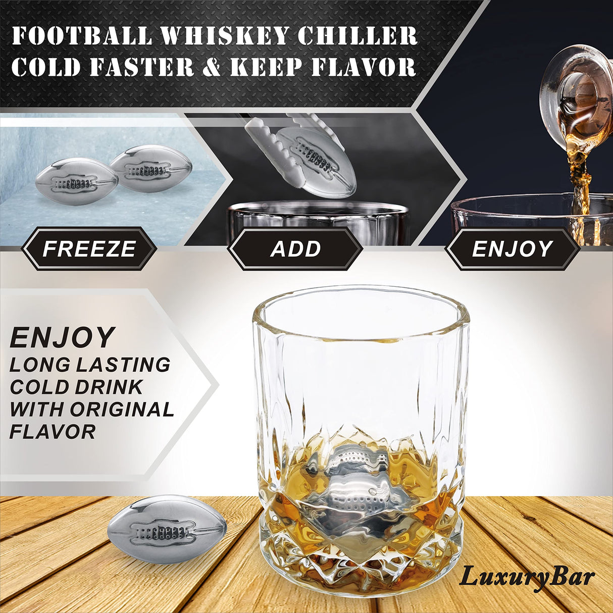 Football Whiskey Decanter Set with Glasses Spout Football Chiller,47oz Whiskey Decanter Sets for Men,Tequila Liquor Decanter Whiskey Set Bourbon Gifts for Men Gifts for Dad Boyfriend Him Husband LuxuryBar