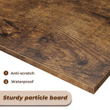 SUPERJARE TV Stand for 55 Inch TV, Entertainment Center with Adjustable Shelf, 2 Cabinets, TV Console Table, Media Console, Solid Wood Feet, Cord Holes, for Living Room, Bedroom, Rustic Brown SUPERJARE