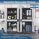 AFAIF Metal Storage Cabinet with Wheels, 73" Tall Garage Rolling Storage Cabinets with Doors and Shelves, Lockable Tool Caninet Steel Locking Cabnets for Home Office, Garage, Pantry AFAIF