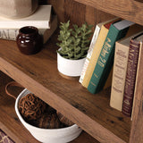 Sauder Vintage Oak 5-Shelf Bookcase for Stylish Storage Solutions Sauder