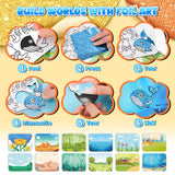 sinceroduct Foil Art Kit for Kids, Foils Arts and Crafts for Kids Age 4-8,Travel Toys Supplies,Foil-Foam Stickers,Birthday Gifts for Boys & Girls,Mess Free Coloring Card Set. sinceroduct