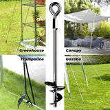 15'' Ground Anchors Screw-in - Heavy Duty for High Winds -Ground Stakes - Earth Anchors for Sheds, Swing Sets, Tents, Trampolines, Gazebos, Carports, and Hurricane Tie-Downs K-Brands