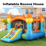 VIVOHOME Small Bounce House for Kids, Jumping Inflatable Bouncy Castle with Slide, 12x8 FT Inflated Bouncer for Outdoor with Air Blower Included VIVOHOME