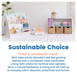 ECR4Kids Streamline Single-Sided Book Display with Storage, Classroom Bookshelf, White Wash ECR4Kids