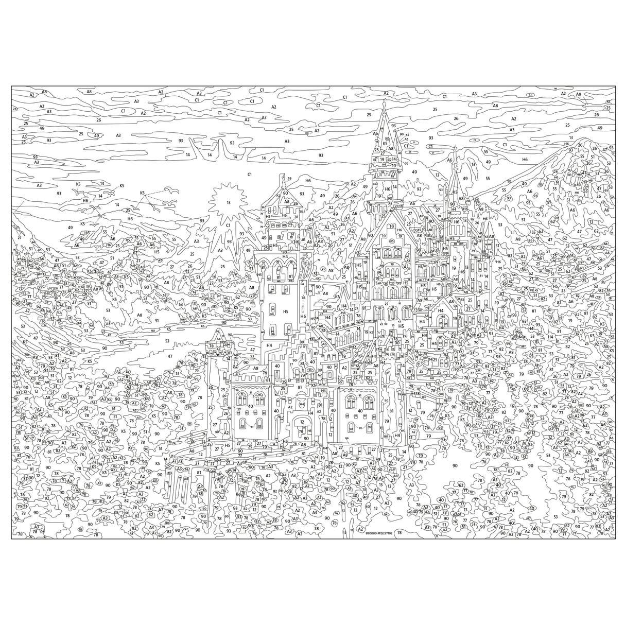 Ravensburger CreArt Fairytale Castle Paint by Numbers Kit for Adults - Painting Arts and Crafts for Ages 14 and Up Ravensburger