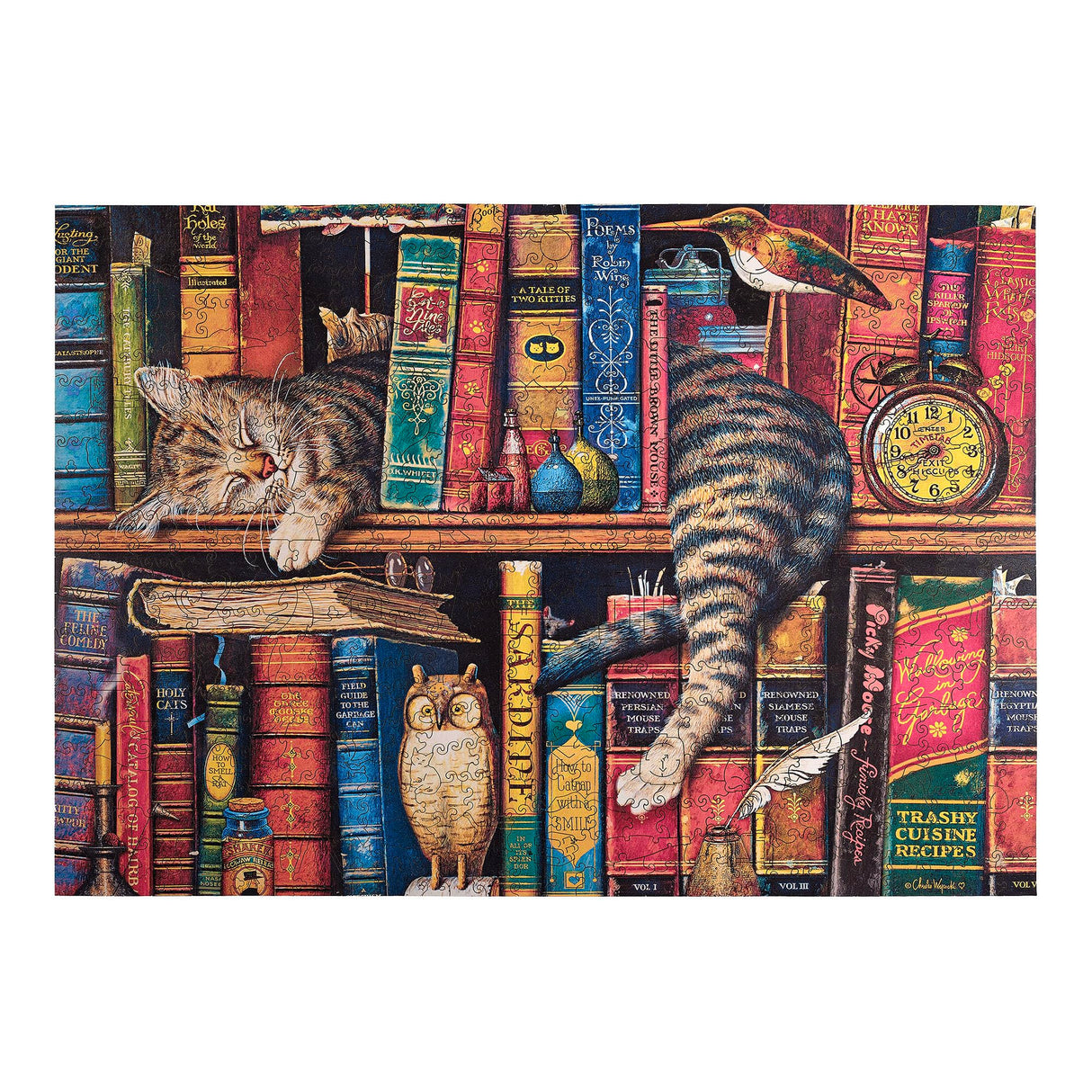 Buffalo Games - Charles Wysocki - Frederick The Literate Wood Puzzle - Whimsy Cut Jigsaw Pieces - 500 Piece Jigsaw Puzzle - Ages 14 and Up Buffalo Games