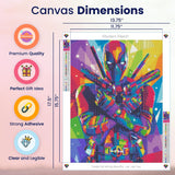 Modern Merch Marvel Diamond Art Kits for Adults, Deadpool 5D Diamond Painting for Adults, DIY Deadpool Wall Art Marvel Cross Stitch Gem Art, Full Round Drill 12x16in Modern Merch