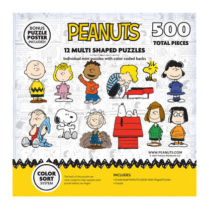 RoseArt - Mini Shaped - Peanuts - 500 Piece Jigsaw Puzzle for Adults