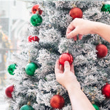 Yaheetech 6ft Premium Snow Flocked Artificial Christmas Tree Hinged Pine Full Holiday Xmas Tree for Home Office Party Decoration with 820 Branch Snow Tips and Metal Stand Yaheetech