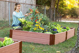 Frame It All One Inch Series 4ft. x 8ft. x 11in. Composite Raised Garden Bed Kit Frame It All