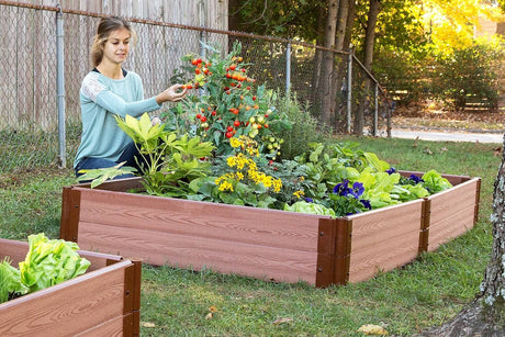 Frame It All One Inch Series 4ft. x 8ft. x 11in. Composite Raised Garden Bed Kit Frame It All