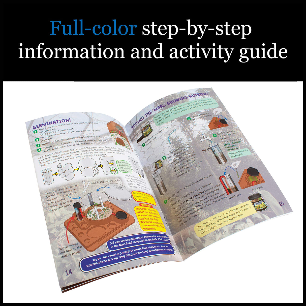 WILD ENVIRONMENTAL SCIENCE Mars Landing Survival Kit - Kids Plant Growing Terrarium Kit – Ages 8+ - Grow Food & Build an Earth-Like Environment on Mars - Seeds Included WILD ENVIRONMENTAL SCIENCE