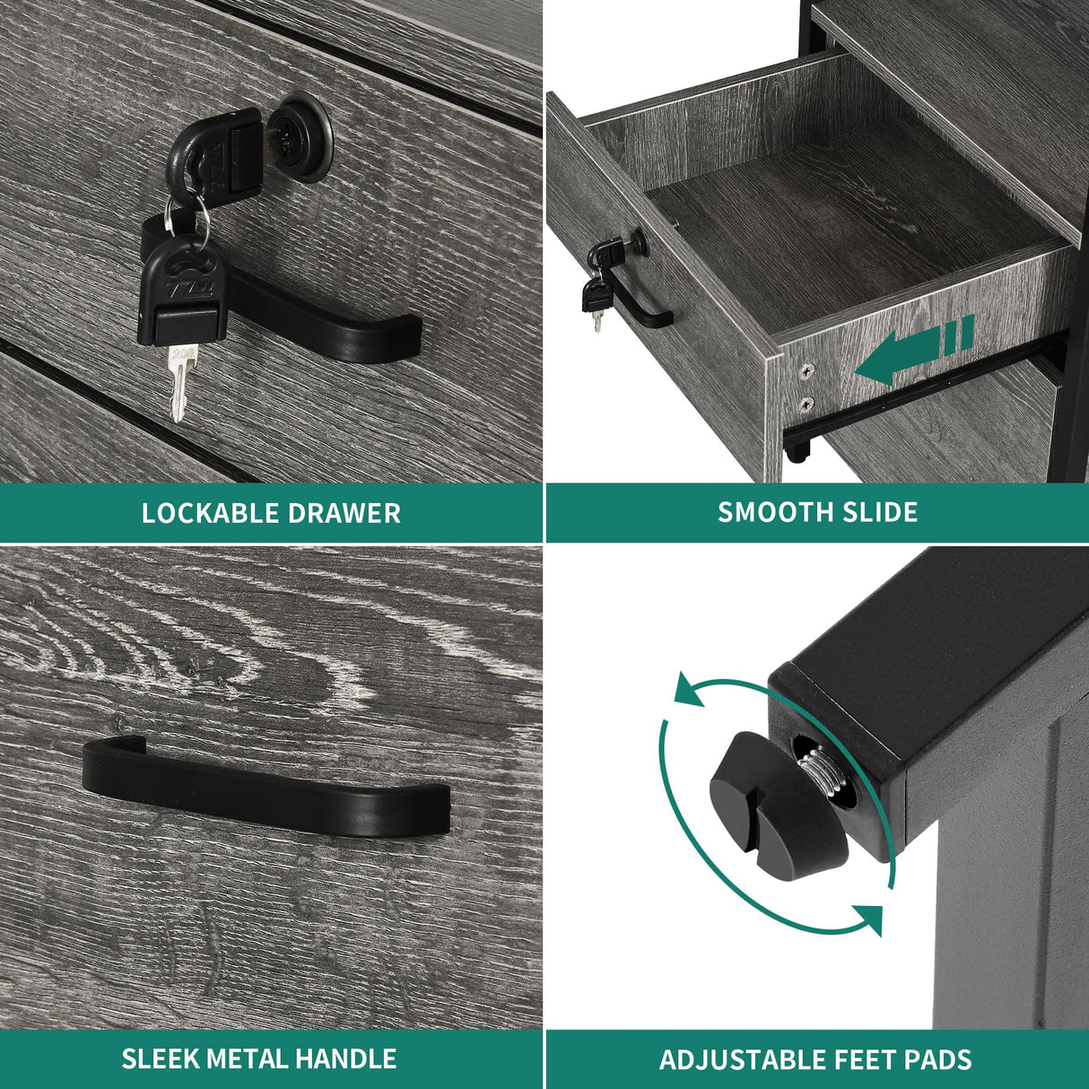 YITAHOME U Shaped Desk with Power Outlets & LED Lights, 79" Reversible L Shaped Desk with Drawers, Corner Computer Desk Office Desk with Monitor Stand & Storage Shelves, Grey YITAHOME