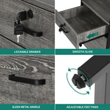 YITAHOME U Shaped Desk with Power Outlets & LED Lights, 79" Reversible L Shaped Desk with Drawers, Corner Computer Desk Office Desk with Monitor Stand & Storage Shelves, Grey YITAHOME