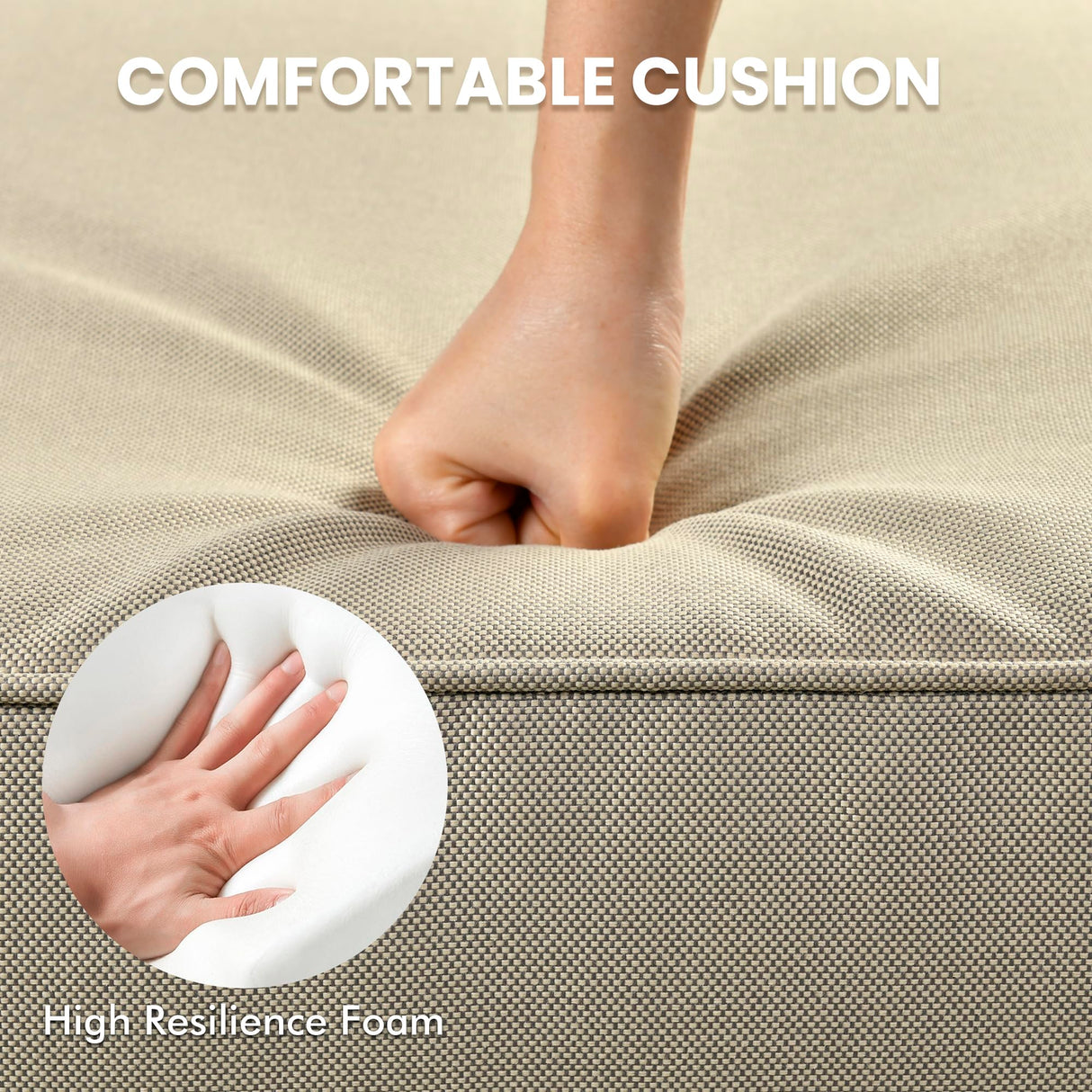 Outdoor Sectional Patio Furniture Set with Glowing Table,7 Pieces Wicker Conversation Sets L Shaped Couch Out Door Sofa Set Outside Furniture for Garden Deck Yard Porch,Beige POUUIN